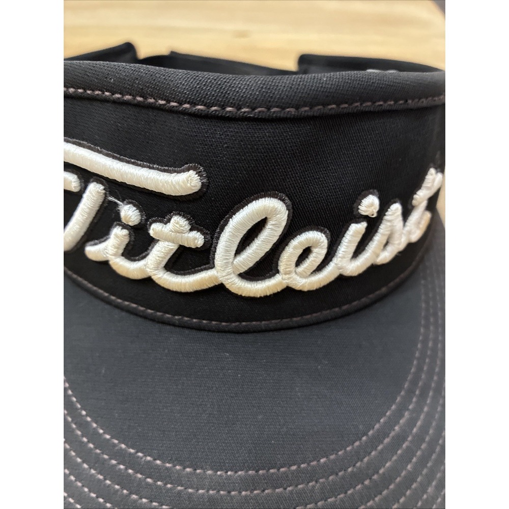 TITLEIST Tour Performance Golf Visor Mens OSFA Black Pro V1 FootJoy Logo - Picture 2 of 7